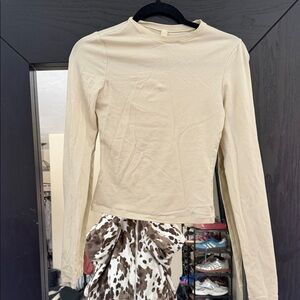 SKIMS Cream Long Sleeve Top